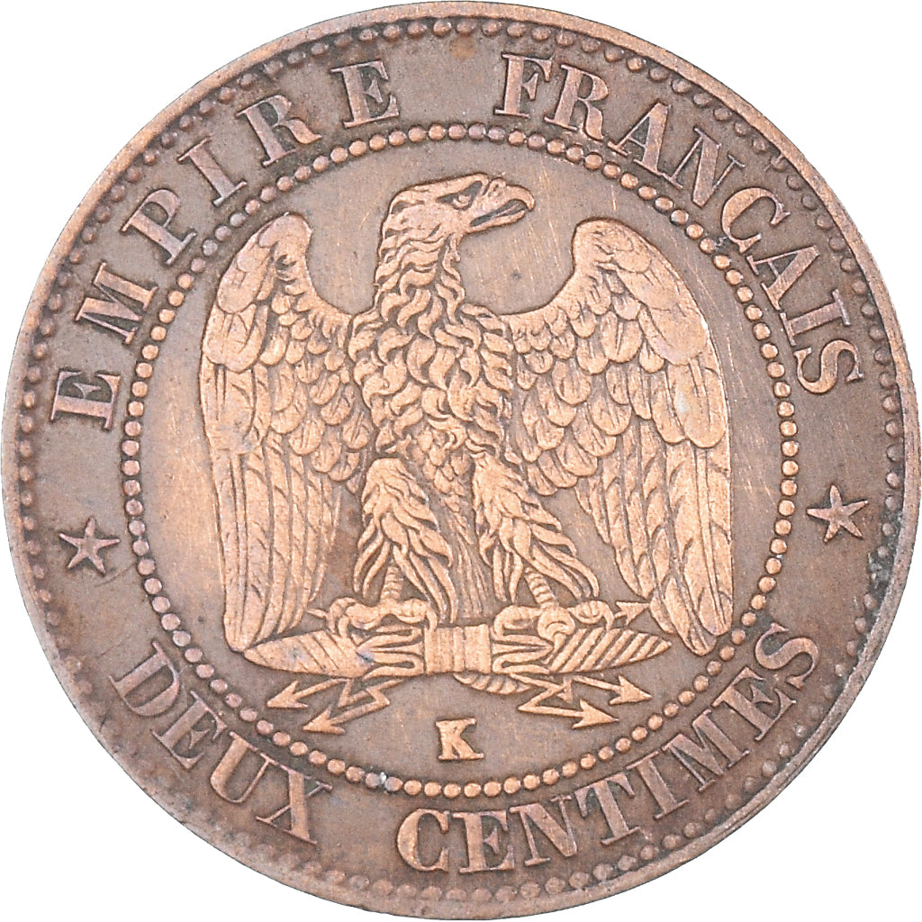 Coin, France, Napoleon III, Napoléon III, 2 Centimes, 1862, Bordeaux