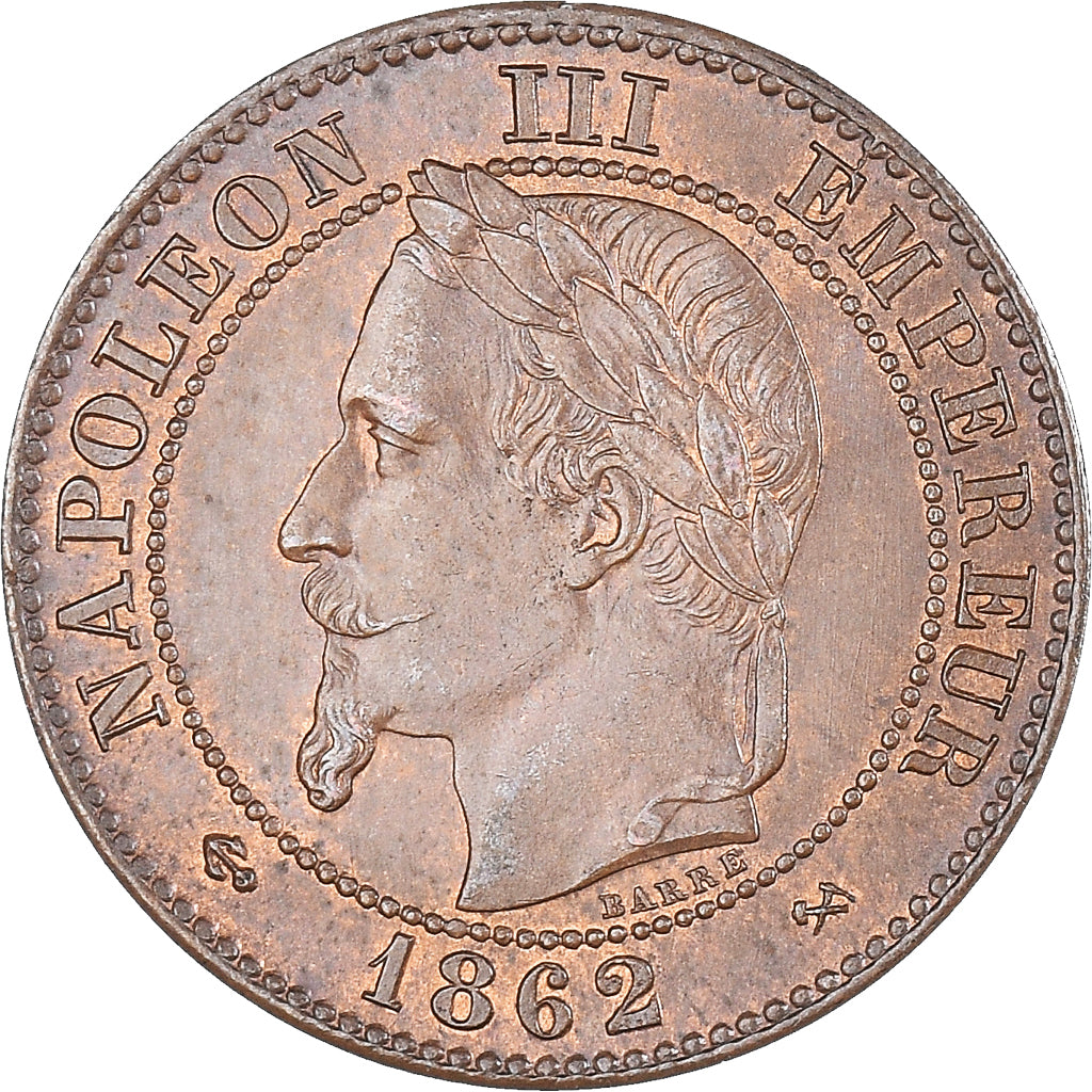 Moneta, Francia, Napoleon III, Napoléon III, 2 Centimes, 1862, Bordeaux, BB+