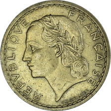 Moneda, Francia, Lavrillier, 5 Francs, 1938, BC+, Aluminio - bronce, KM:888a.1