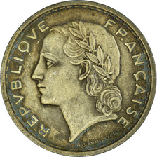 Moneta, Francja, Lavrillier, 5 Francs, 1938, VF(20-25), Aluminium-Brąz