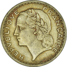 Moeda, França, Lavrillier, 5 Francs, 1938, VF(20-25), Alumínio-Bronze