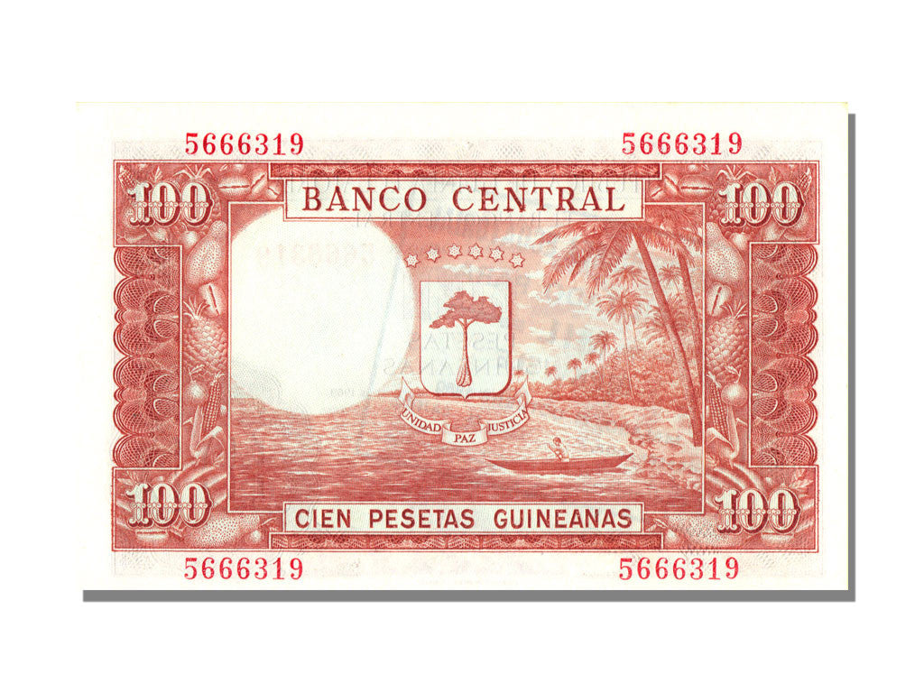 Equatorial Guinea, 1000 Bipkwele on 100 Pesetas, 1980, KM #18, 1980-10-21,...