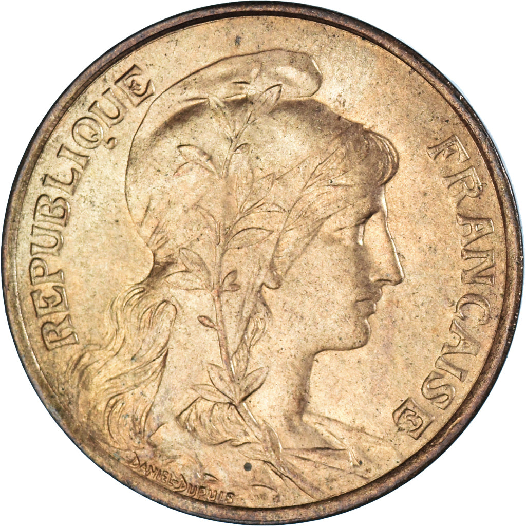 Munten, Frankrijk, Dupuis, 5 Centimes, 1916, Paris, ZF+, Bronzen, KM:842, Le