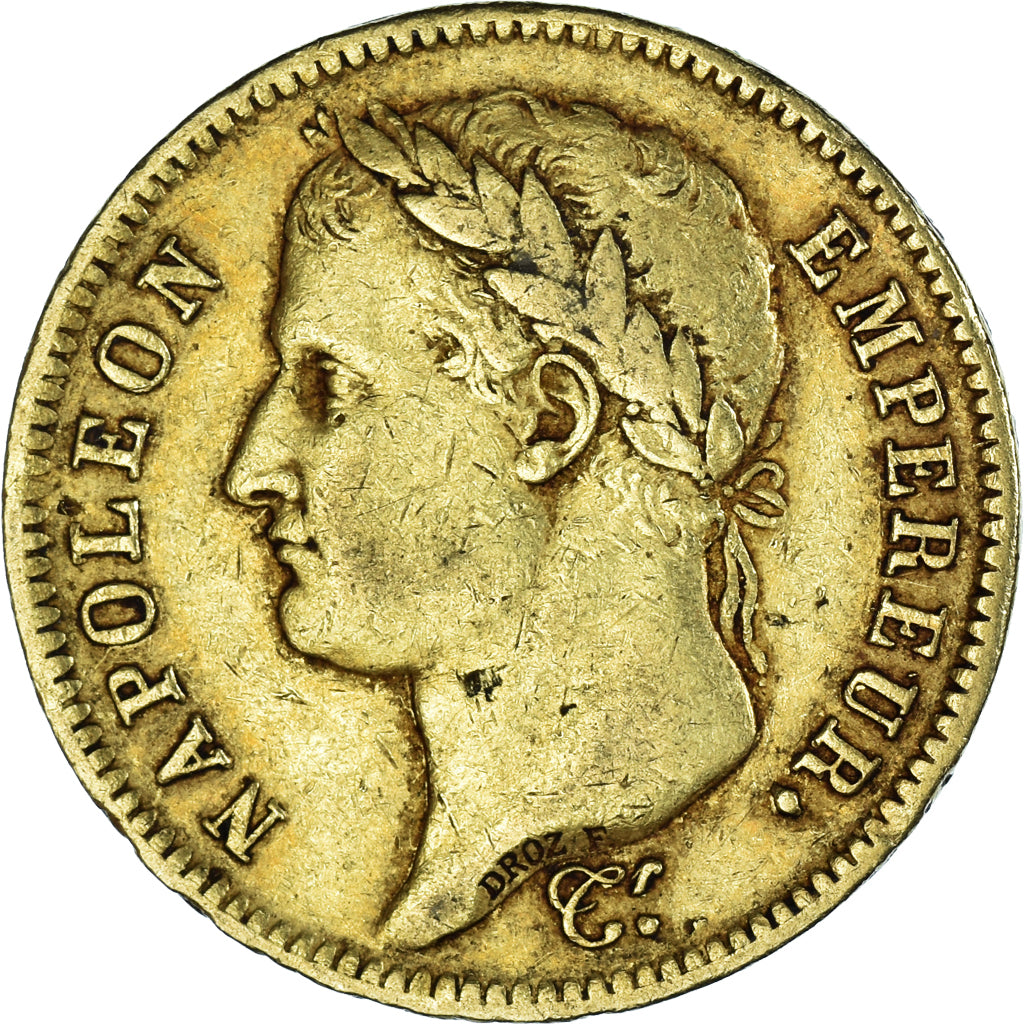 Moeda, França, Napoléon I, 40 Francs, 1812, Paris, EF(40-45), Dourado