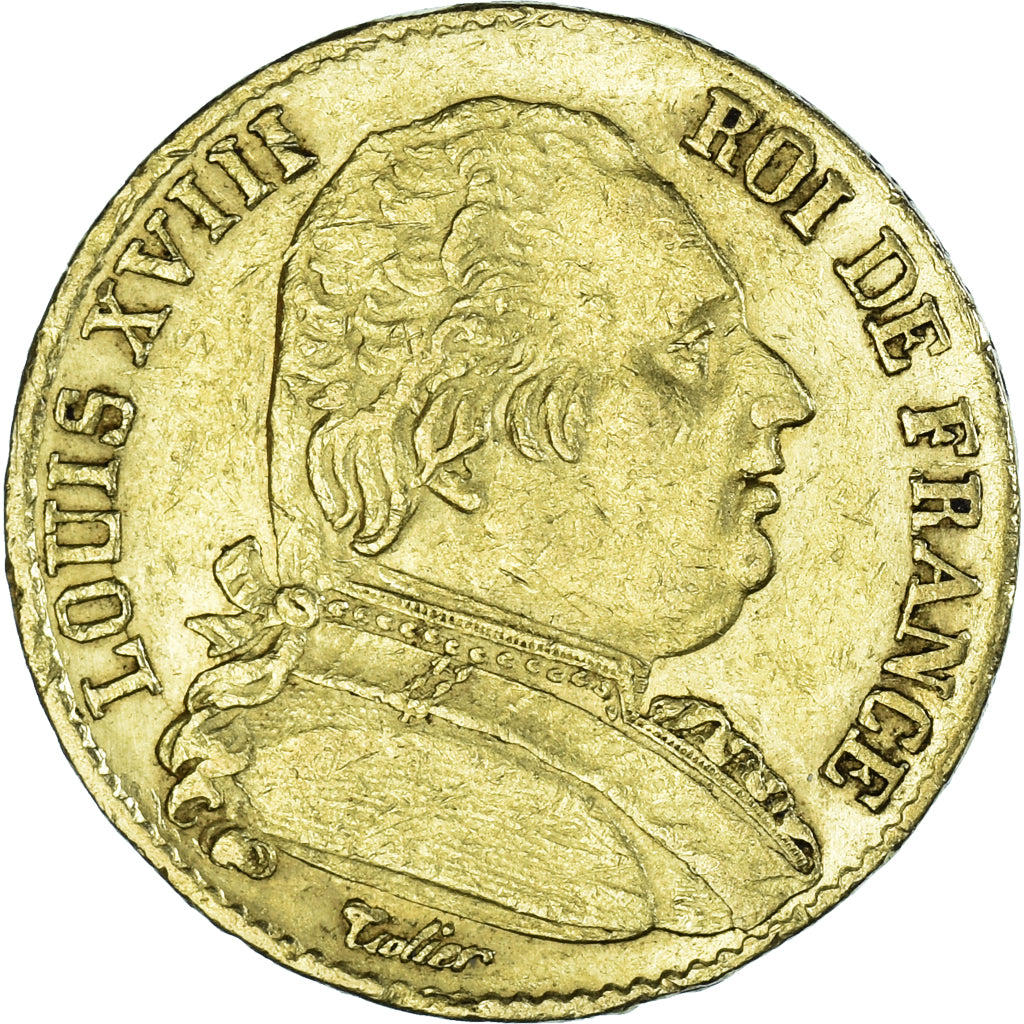 Moneta, Francja, Louis XVIII, Louis XVIII, 20 Francs, 1815, Bayonne, EF(40-45)