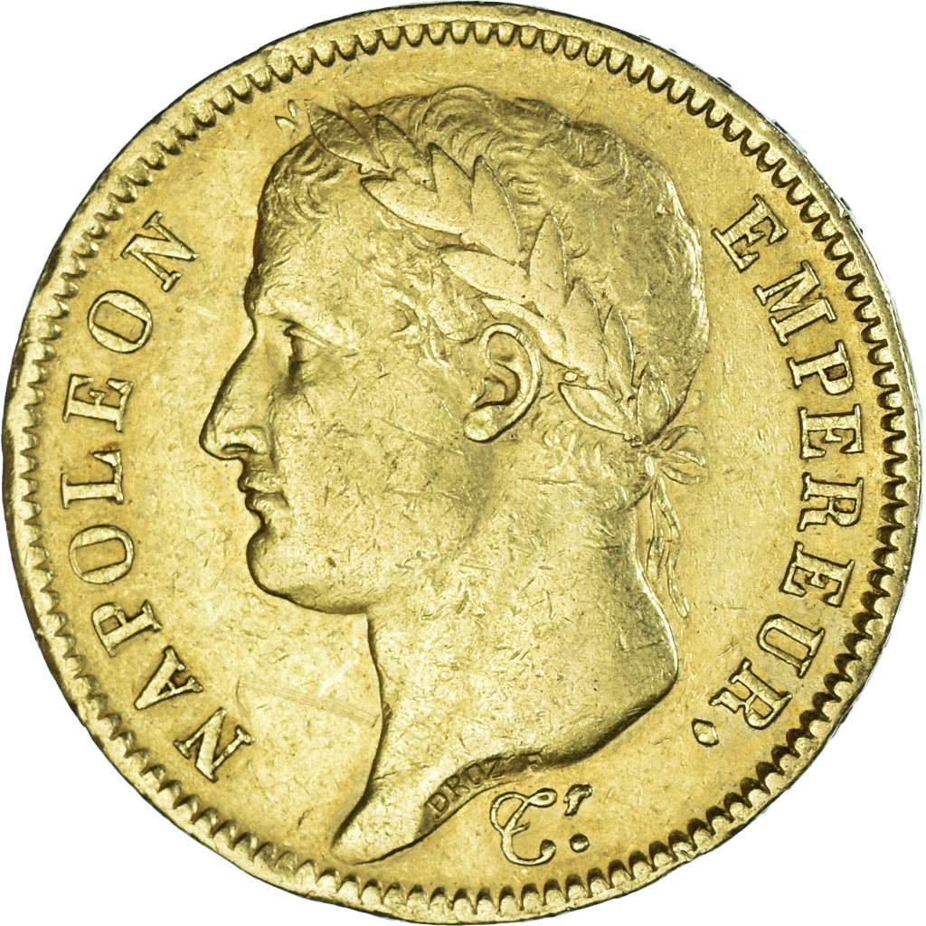 Moneda, Francia, Napoleon I, 40 Francs, 1811, Paris, MBC, Oro, KM:696.1