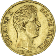 Moneta, Francia, Charles X, 40 Francs, 1830, Paris, BB, Oro, KM:721.1