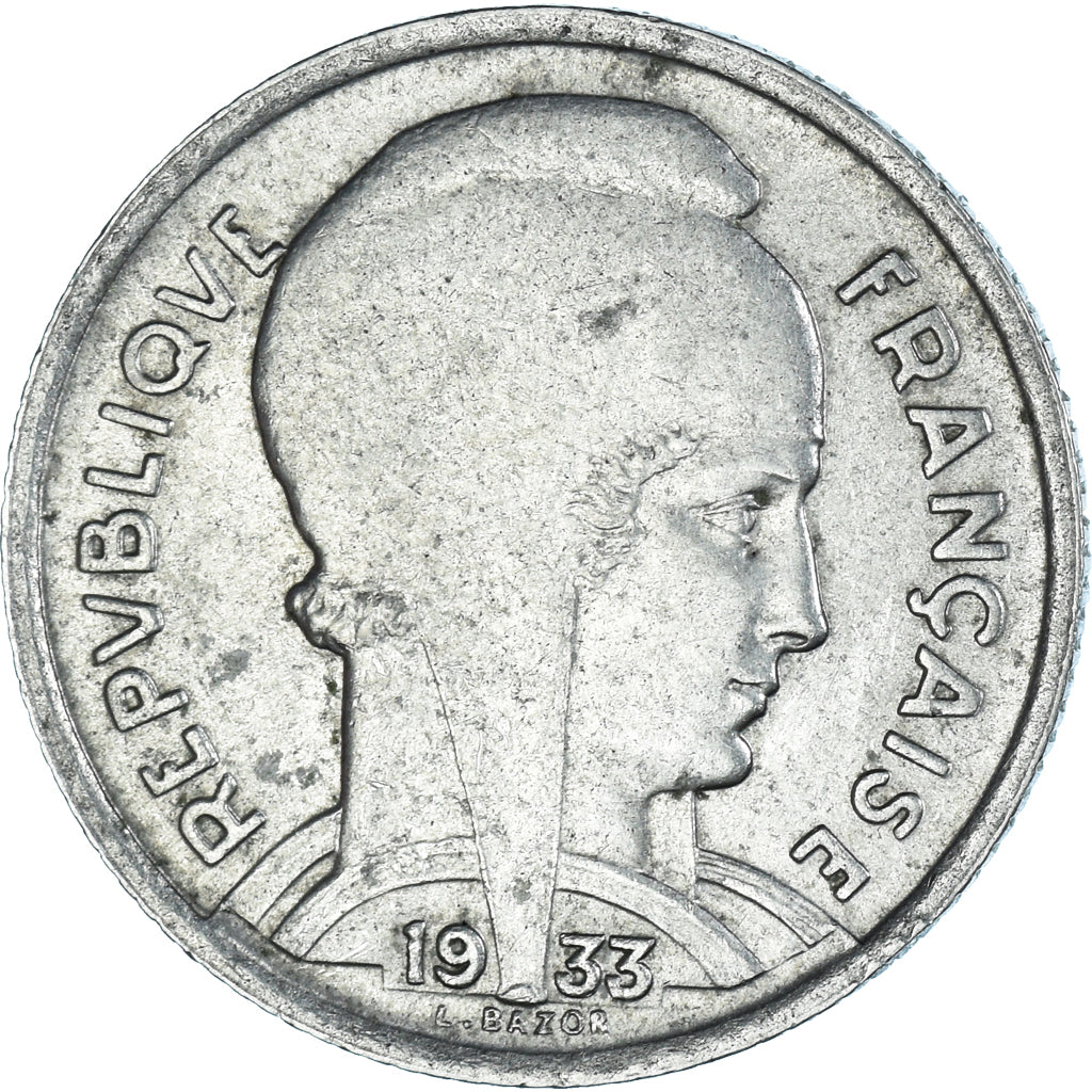 Coin, France, Bazor, 5 Francs, 1933, Paris, EF(40-45), Nickel, KM:887