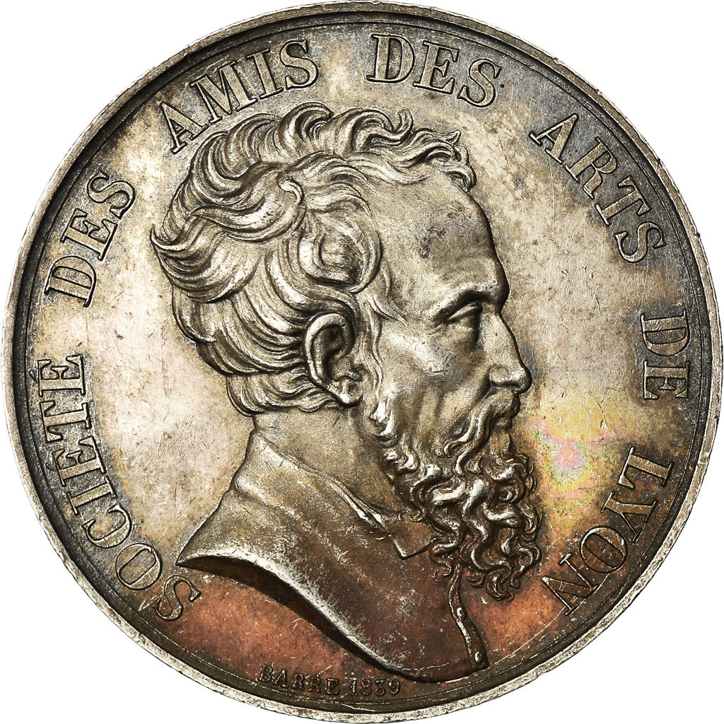 França, Token, Société des Amis des Arts de Lyon, 1839, Barre, AU(50-53)