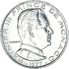Coin, Monaco, Rainier III, 1/2 Franc, 1977, MS(60-62), Nickel, KM:145