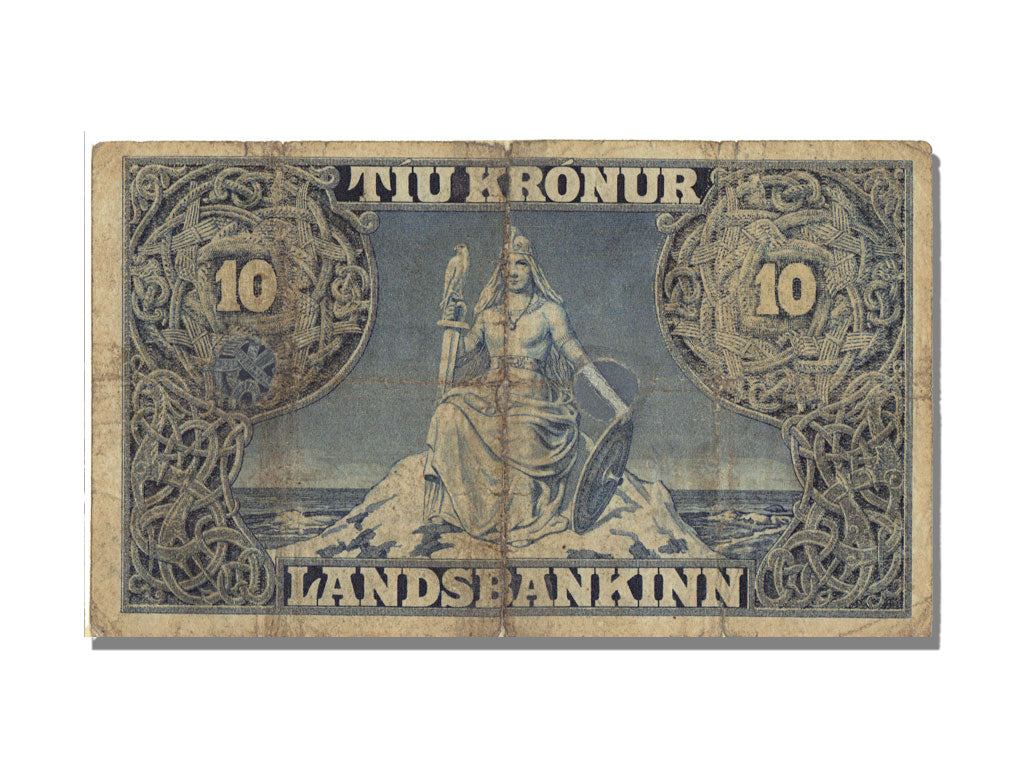 Iceland, 10 Kronur, VF(30-35)