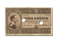 Billet, Iceland, 5 Kronur, 1900-01-12, TB+