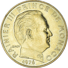 Coin, Monaco, Rainier III, 20 Centimes, 1976, MS(60-62), Aluminum-Bronze