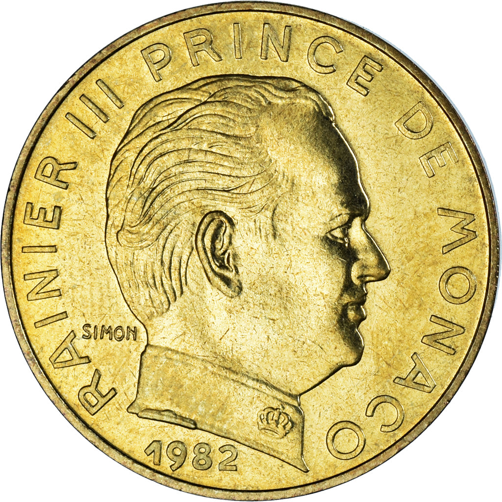 Coin, Monaco, Rainier III, 20 Centimes, 1982, AU(50-53), Aluminum-Bronze