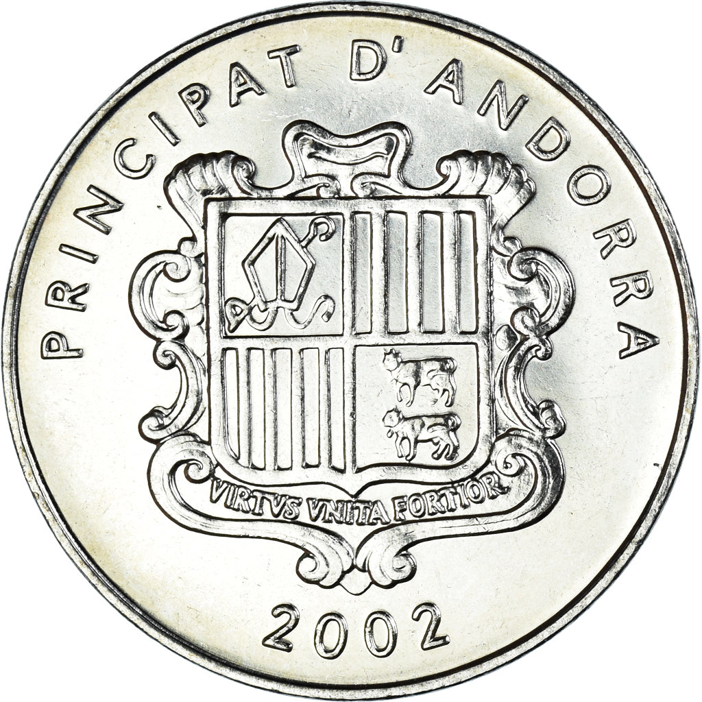 Moneda, Andorra, 10 Centims, 2002, SC, Latón, KM:182