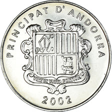 Moneda, Andorra, 10 Centims, 2002, SC, Latón, KM:182
