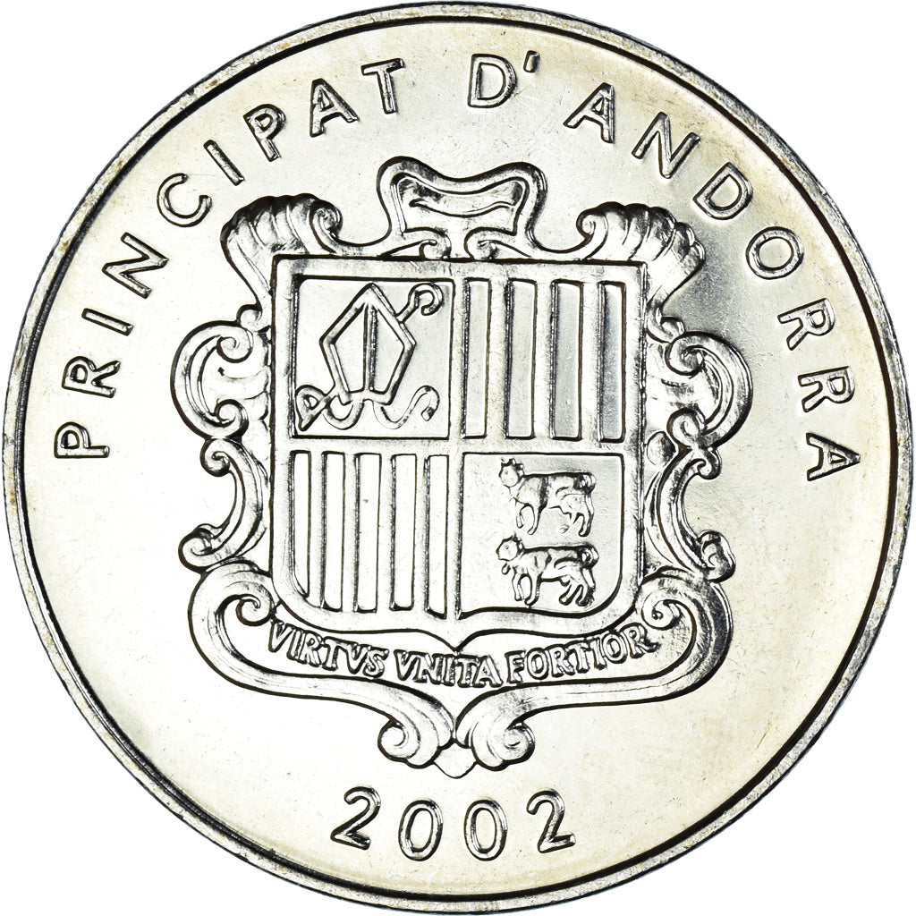 Moneta, Andorra, 10 Centims, 2002, SPL, Ottone, KM:182