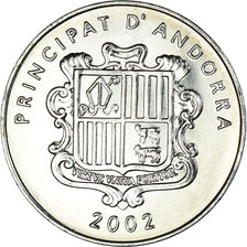 Moneta, Andorra, 10 Centims, 2002, SPL, Ottone, KM:182