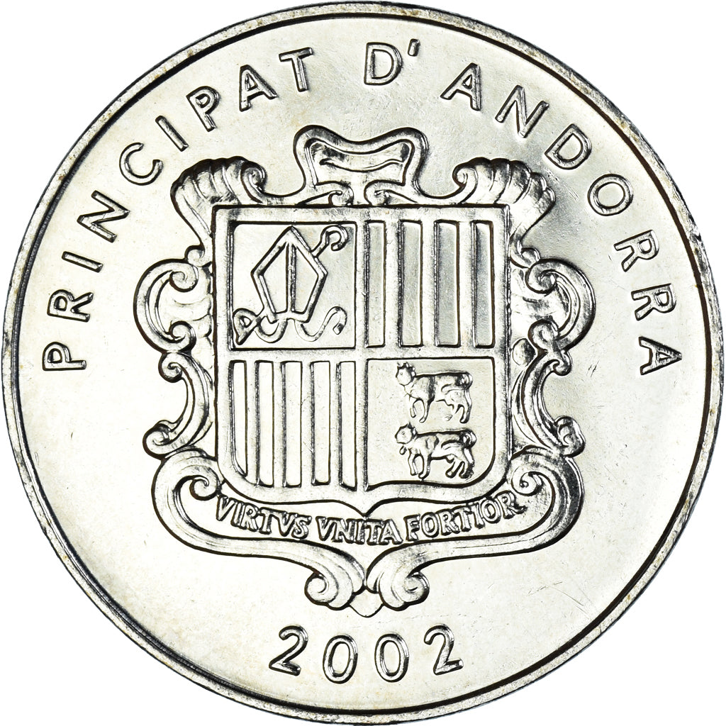Moneda, Andorra, 10 Centims, 2002, EBC+, Latón, KM:182