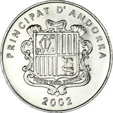 Moneda, Andorra, 10 Centims, 2002, EBC+, Latón, KM:182