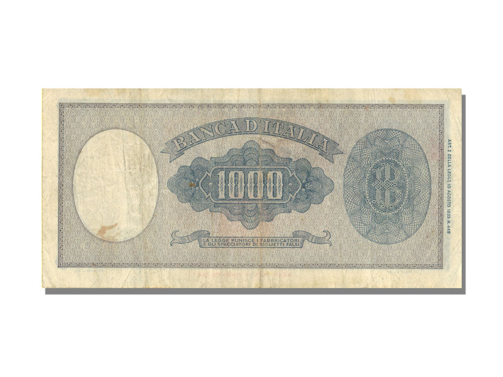 Italy, 1000 Lire, 1947, 1947-08-14, EF(40-45)