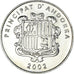Coin, Andorra, 10 Centims, 2002, MS(60-62), Brass, KM:182