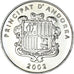 Coin, Andorra, 10 Centims, 2002, AU(55-58), Brass, KM:182