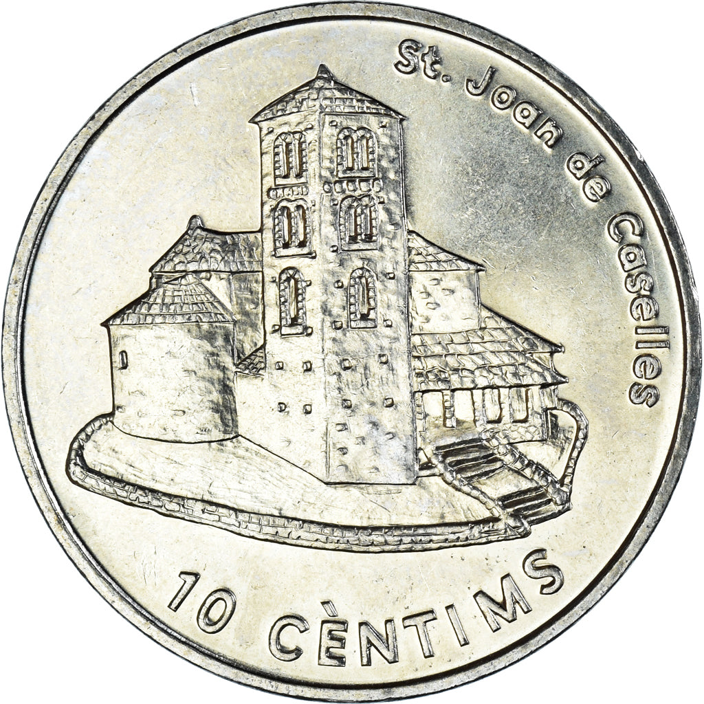 Moneda, Andorra, 10 Centims, 2002, EBC, Latón, KM:182