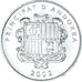 Coin, Andorra, 1 Cèntim Andorre, Centim, 2002, Agnus Dei, MS(63), Aluminum