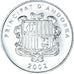 Coin, Andorra, 1 Cèntim Andorre, Centim, 2002, Agnus Dei, MS(63), Aluminum