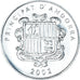 Coin, Andorra, Andorre, Centim, 2002, Charlemagne, AU(55-58), Aluminum, KM:176