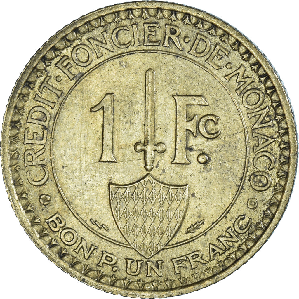 Monnaie, Monaco, Louis II, Franc, 1926, Poissy, TB+, Bronze-Aluminium