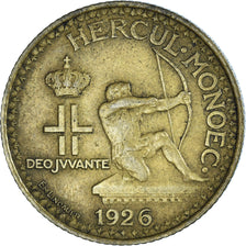 Monnaie, Monaco, Louis II, Franc, 1926, Poissy, TB+, Bronze-Aluminium