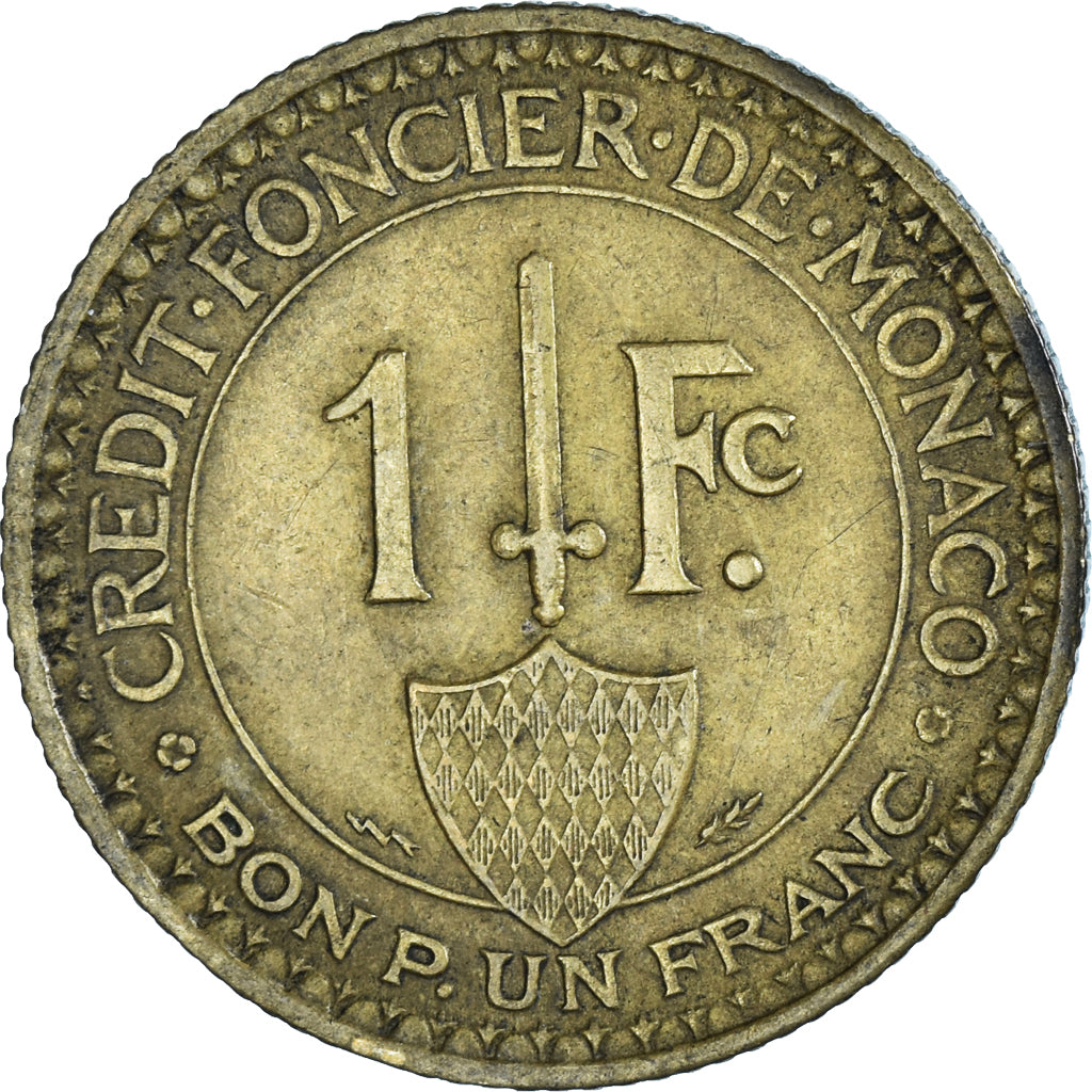 Monnaie, Monaco, Louis II, Franc, 1926, Poissy, TB+, Bronze-Aluminium