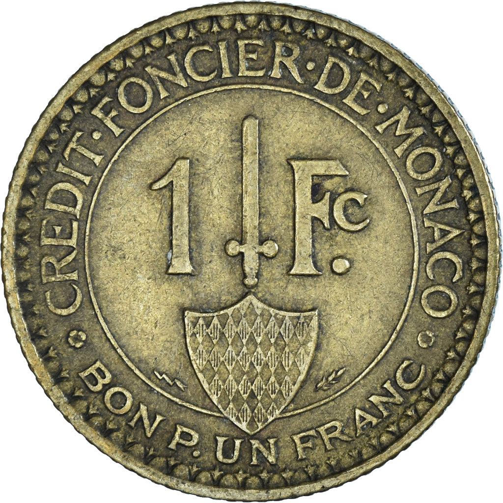 Coin, Monaco, Louis II, Franc, 1926, Poissy, VF(30-35), Aluminum-Bronze, KM:114