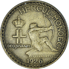 Coin, Monaco, Louis II, Franc, 1926, Poissy, VF(30-35), Aluminum-Bronze, KM:114