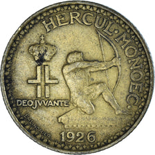 Coin, Monaco, Louis II, Franc, 1926, Poissy, VF(30-35), Aluminum-Bronze, KM:114