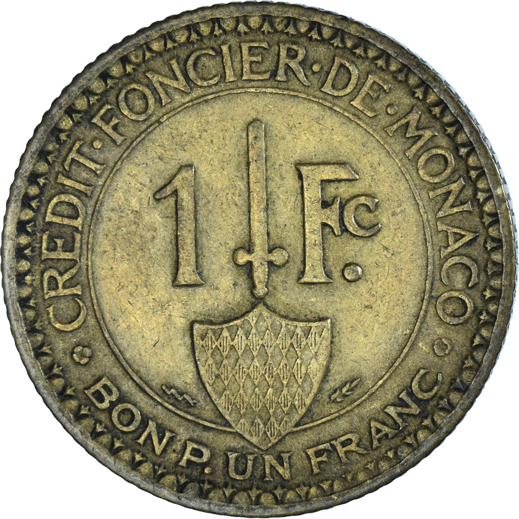 Coin, Monaco, Louis II, Franc, 1926, Poissy, VF(30-35), Aluminum-Bronze, KM:114
