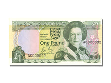 Jersey, 1 Pound, KM #15a, UNC(65-70), AC