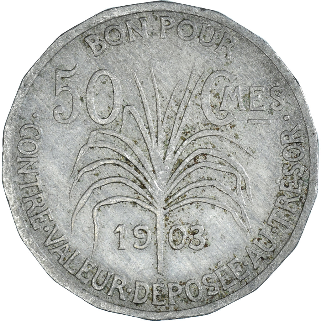 Coin, Guadeloupe, 50 Centimes, 1903, VF(30-35), Copper-nickel, KM:45