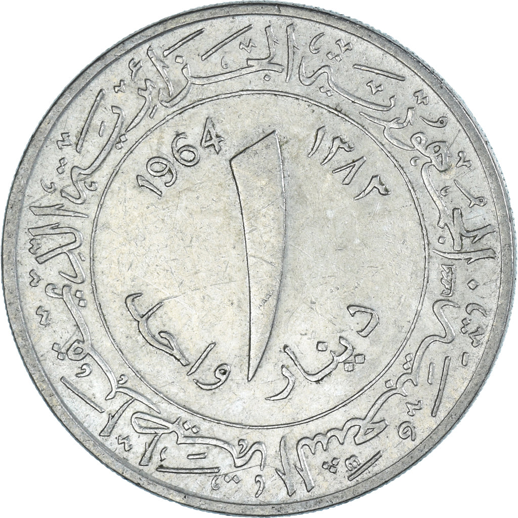 Coin, Algeria, Dinar, 1964/AH1383, Paris, EF(40-45), Copper-nickel, KM:100