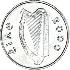 Coin, IRELAND REPUBLIC, 5 Pence, 2000, AU(50-53), Copper-nickel, KM:28