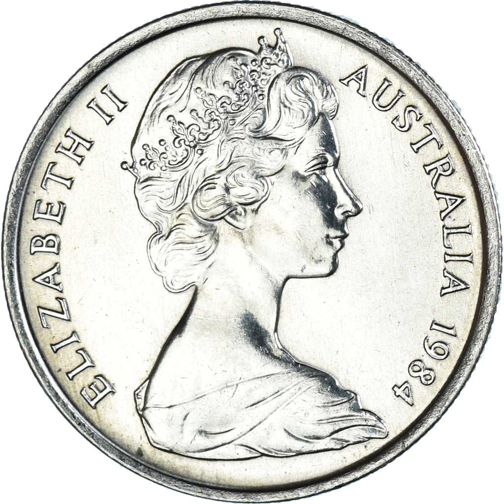 Moneta, Australia, Elizabeth II, 5 Cents, 1984, BB, Rame-nichel, KM:64