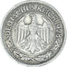 Monnaie, Allemagne, République de Weimar, 50 Reichspfennig, 1928, Stuttgart