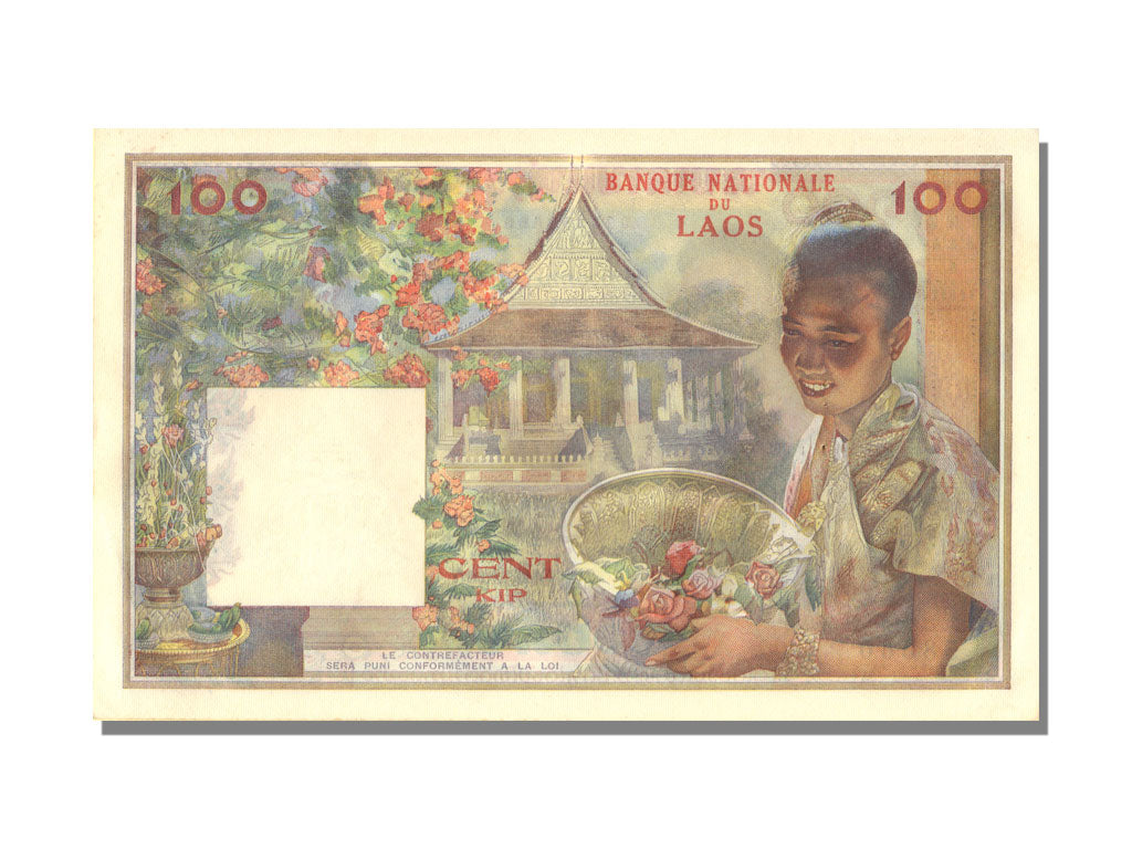 Lao, 100 Kip, KM #23s, UNC(63), O.10