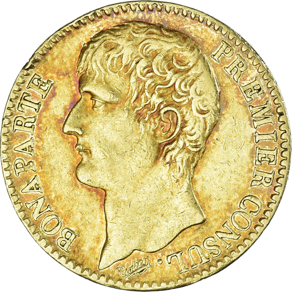Moneta, Francia, Napoleon I, 40 Francs, An 12, Paris, MB+, Oro, Gadoury:1080
