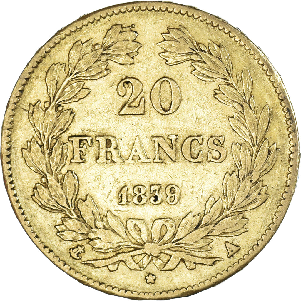 Monnaie, France, Louis-Philippe, 20 Francs, 1839, Paris, TTB, Or, Gadoury:1031