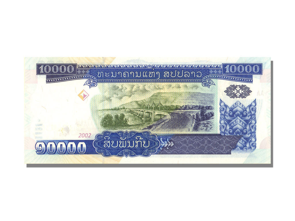 Lao, 10,000 Kip, 2002, KM #35a, UNC(65-70), AA