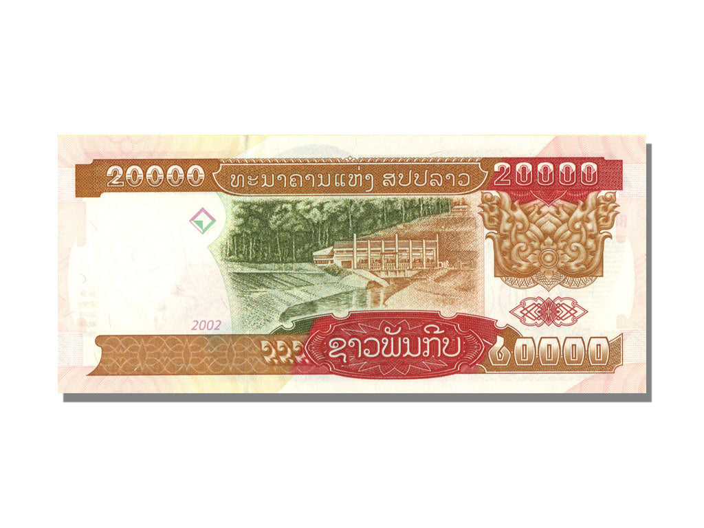 Lao, 20,000 Kip, 2002, KM #36a, UNC(65-70), BC