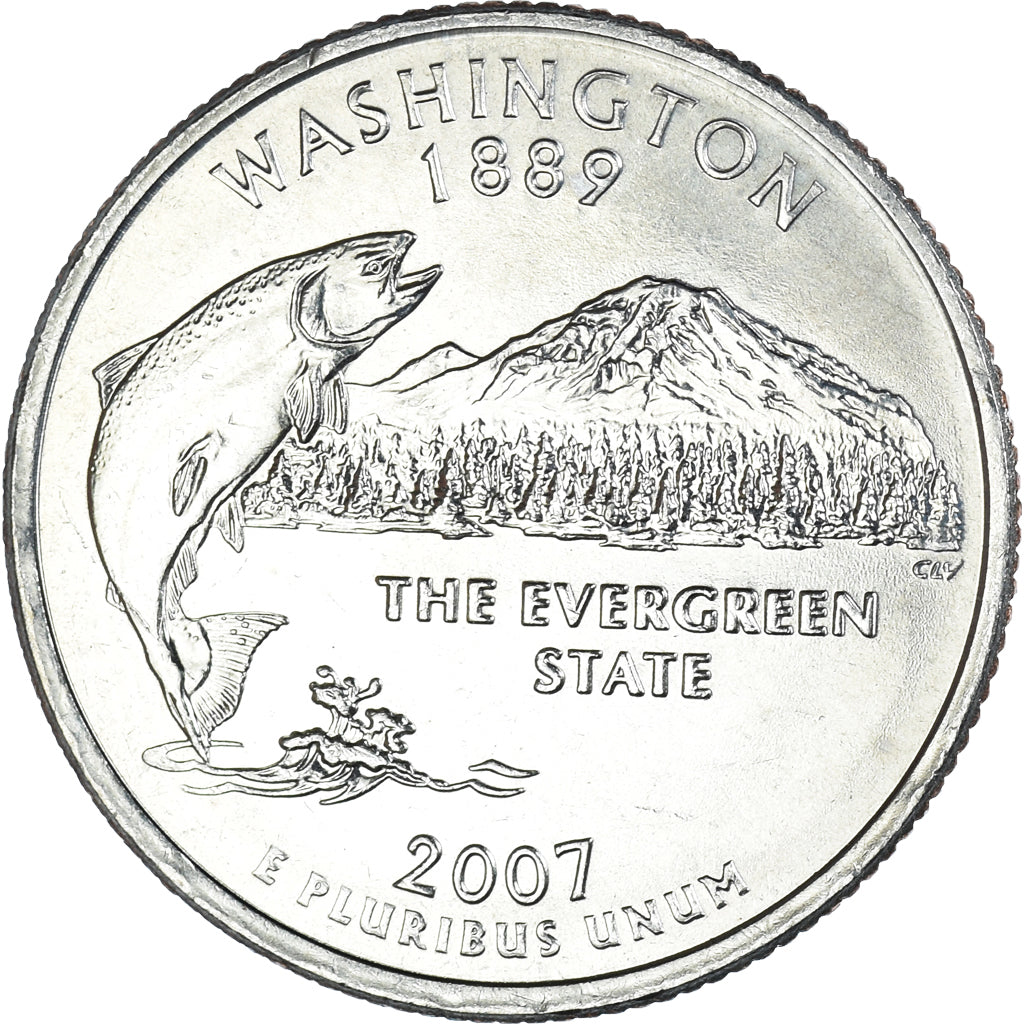 Coin, United States, Quarter Dollar, Quarter, 2007, U.S. Mint, Philadelphia